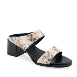 AEROSOLES | NIKA SLIDE SANDAL IN ROCCIA SNAKE PRINT LEATHER SIZE 8